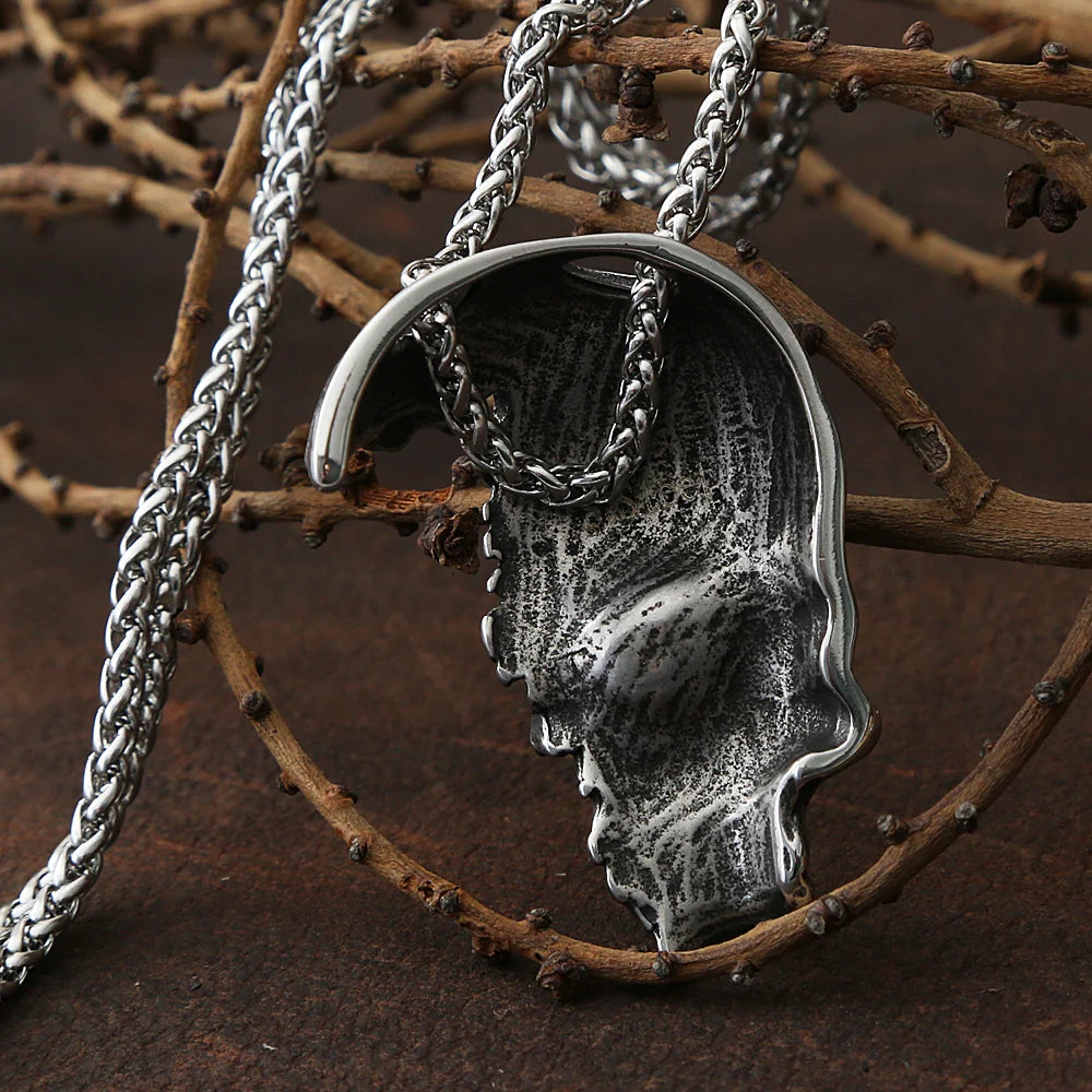 Cracked Skull Necklace