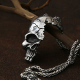 Cracked Skull Necklace