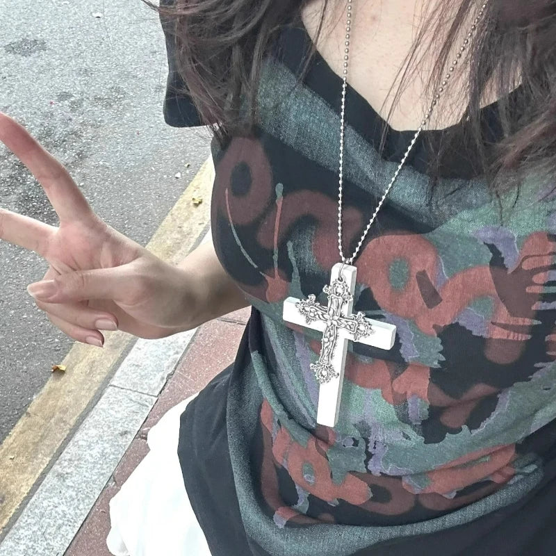 Layered Cross Necklace