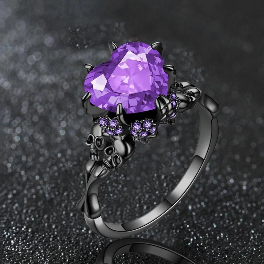 Skull Heart Ring