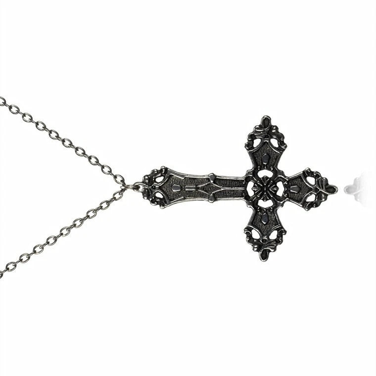 Inverted Gothic Cross Necklace
