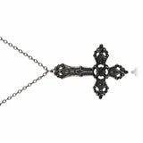 Inverted Gothic Cross Necklace