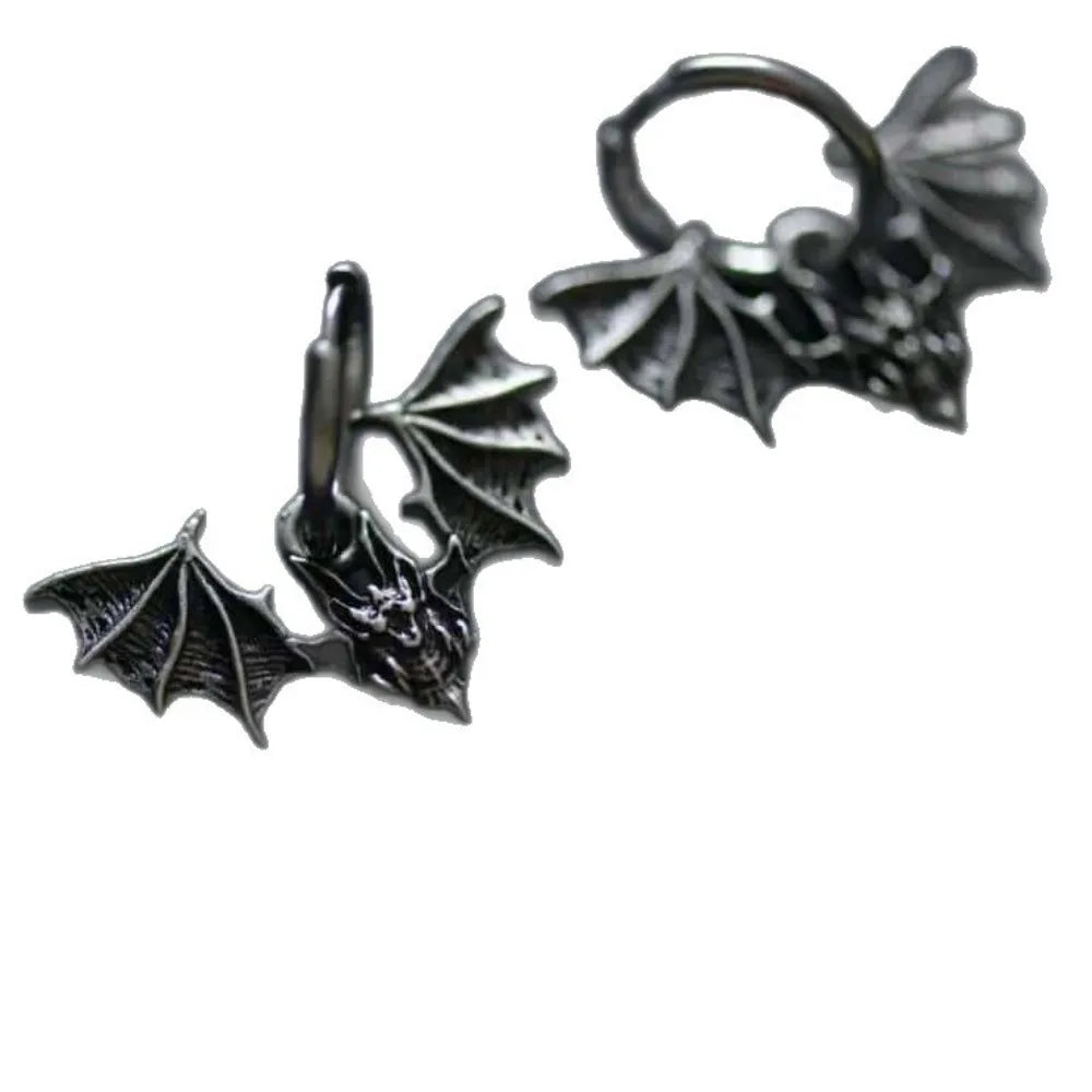 Winged Hoop Earrings
