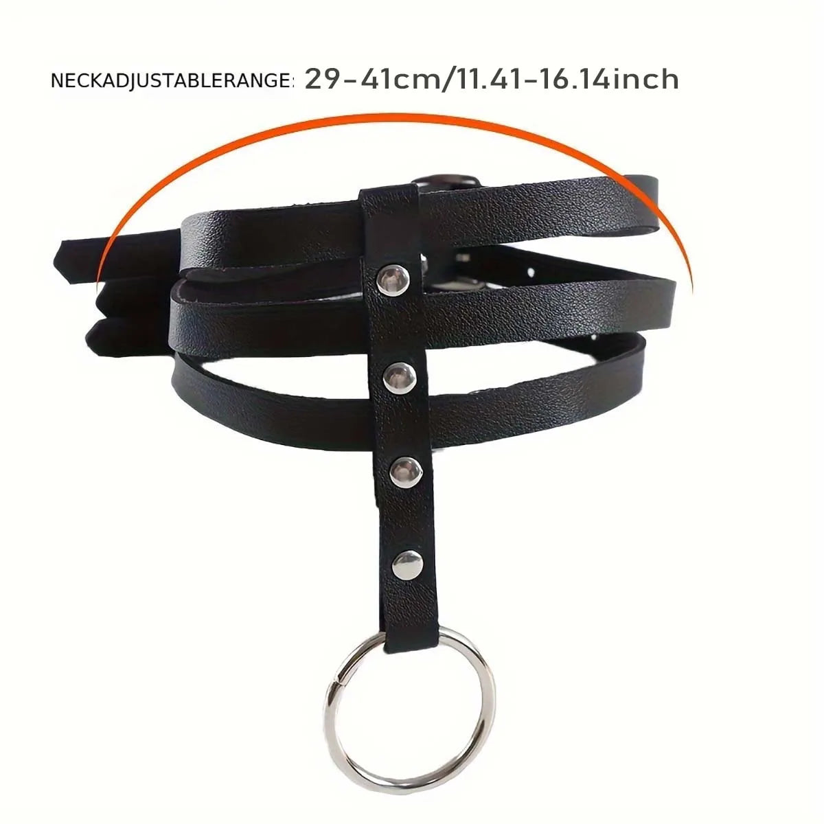 Midnight Heart Gothic Leather Choker