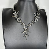 Geometric Spike Chain Necklace