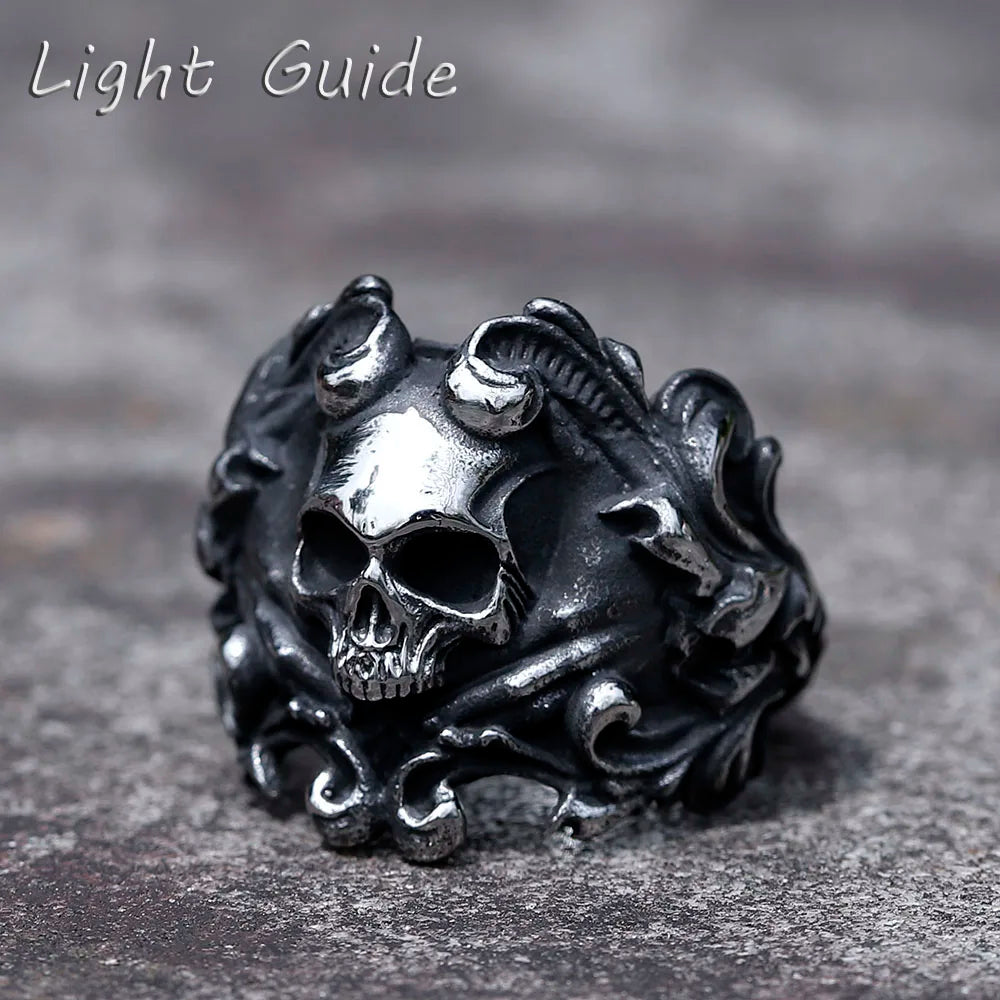 Horned Skull Ring