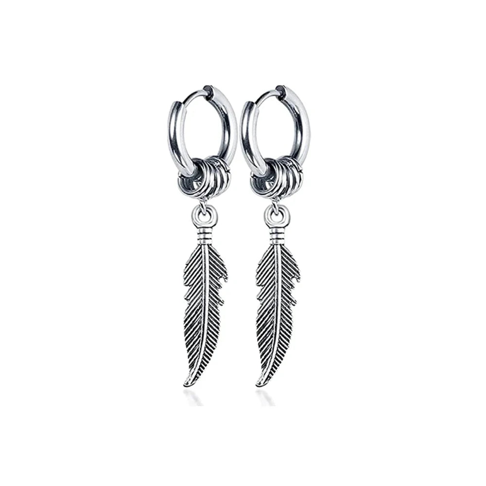 Feather Drop Earrings