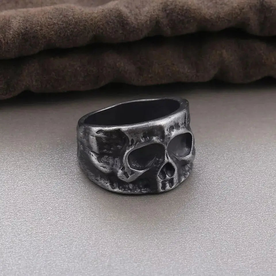 Half Face Skull Ring