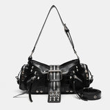 Buckle Strap Shoulder Bag