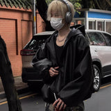 Shadow Hooded Leather Jacket