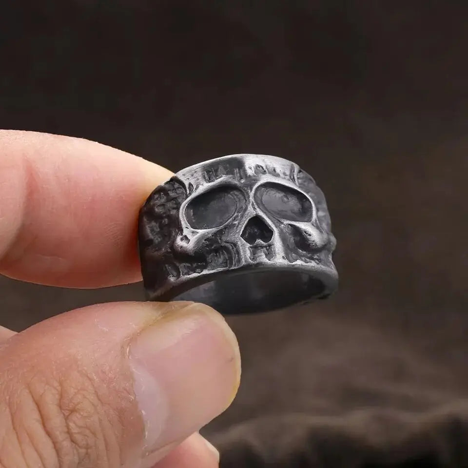 Half Face Skull Ring