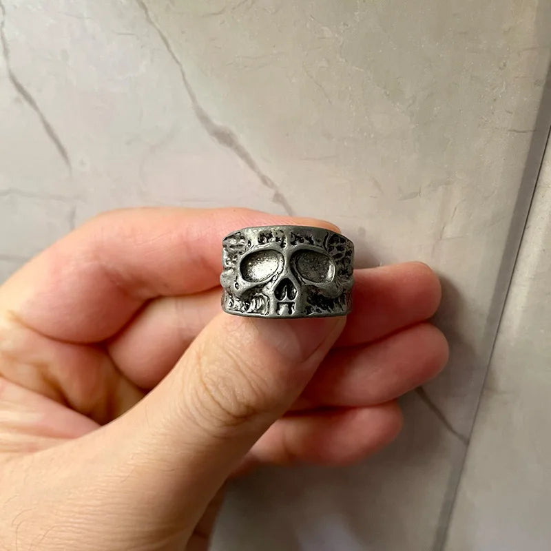 Half Face Skull Ring