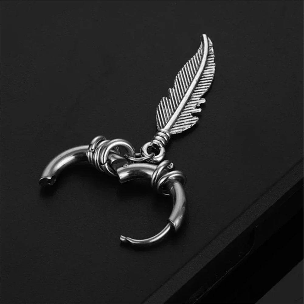 Feather Drop Earrings