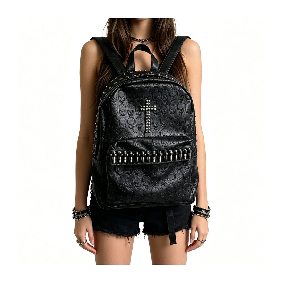 Studded Skull Backpack
