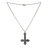 Inverted Gothic Cross Necklace