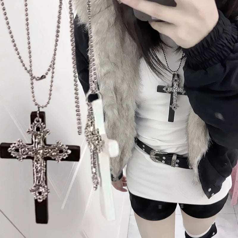 Layered Cross Necklace