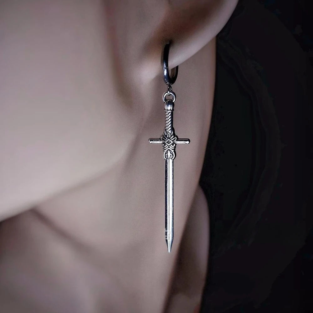 Shadow Blade Gothic Dangle Earrings