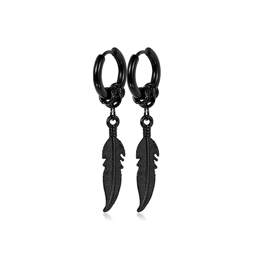 Feather Drop Earrings