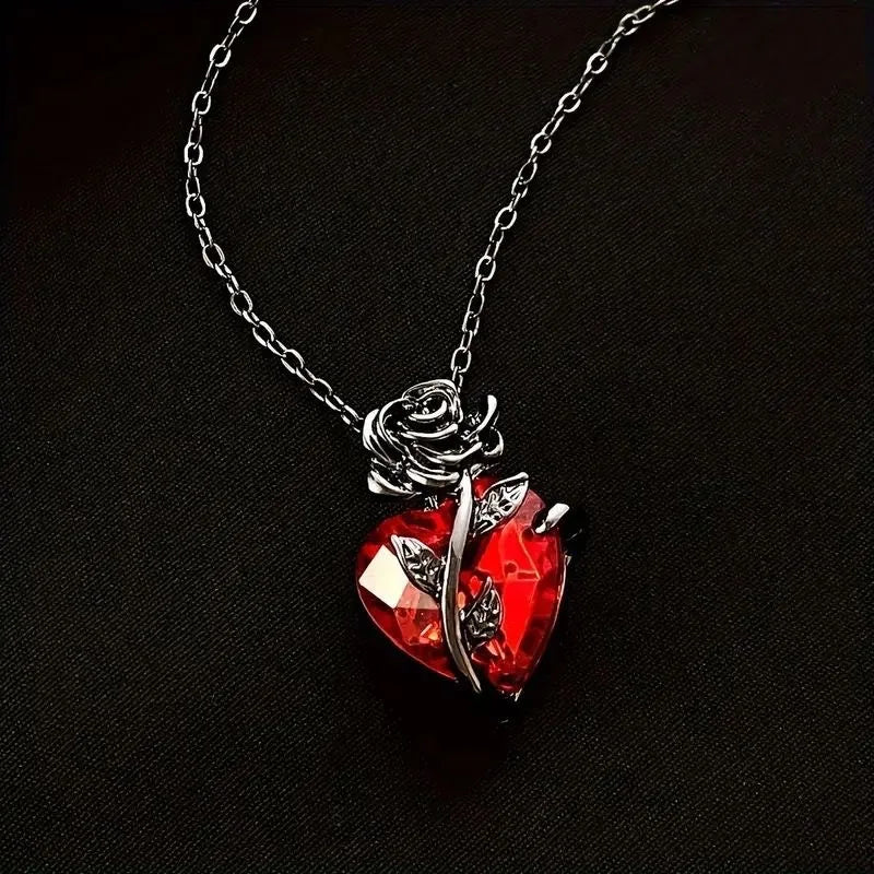 Rose Heart Necklace