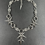 Geometric Spike Chain Necklace