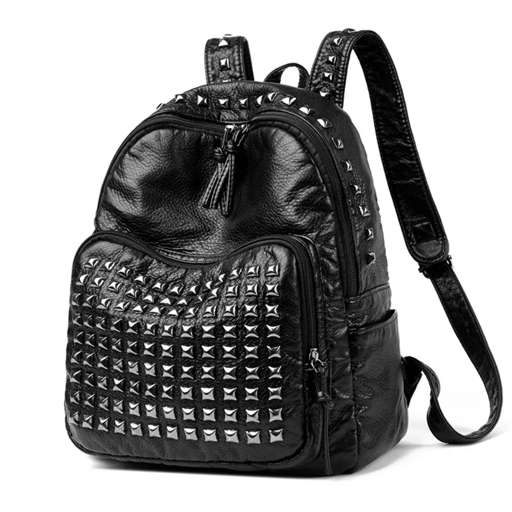 Studded Leather Backpack
