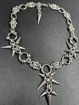 Geometric Spike Chain Necklace