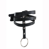 Midnight Heart Gothic Leather Choker