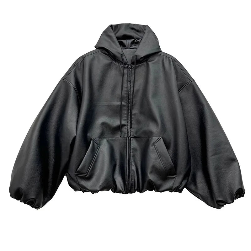 Shadow Hooded Leather Jacket