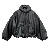 Shadow Hooded Leather Jacket