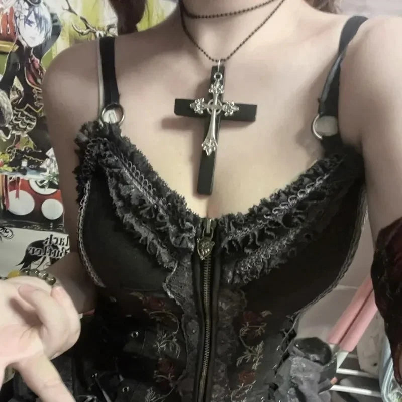 Layered Cross Necklace