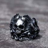 Horned Skull Ring