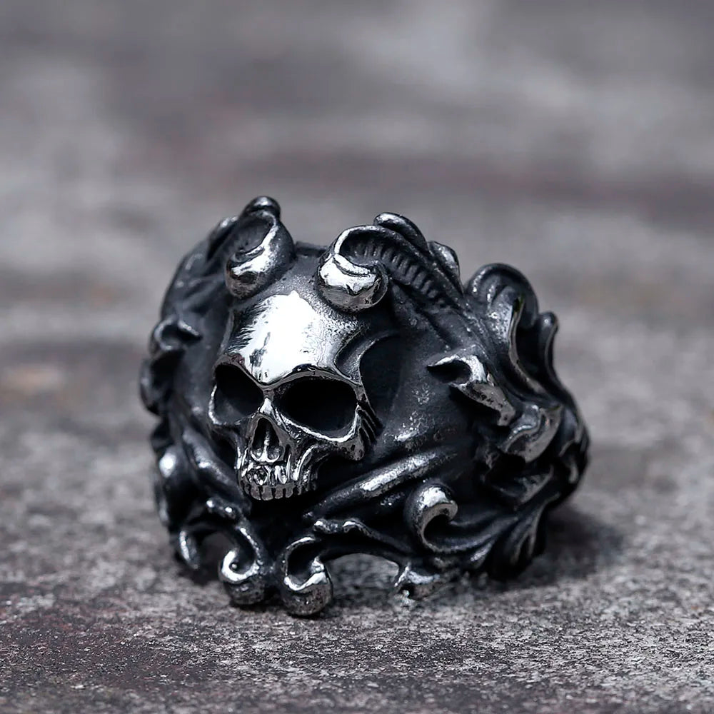 Horned Skull Ring