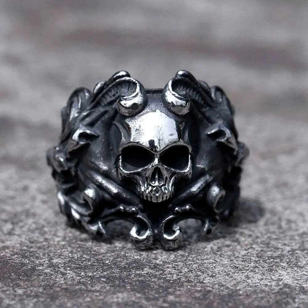 Horned Skull Ring