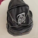 Embroidered Chain Backpack