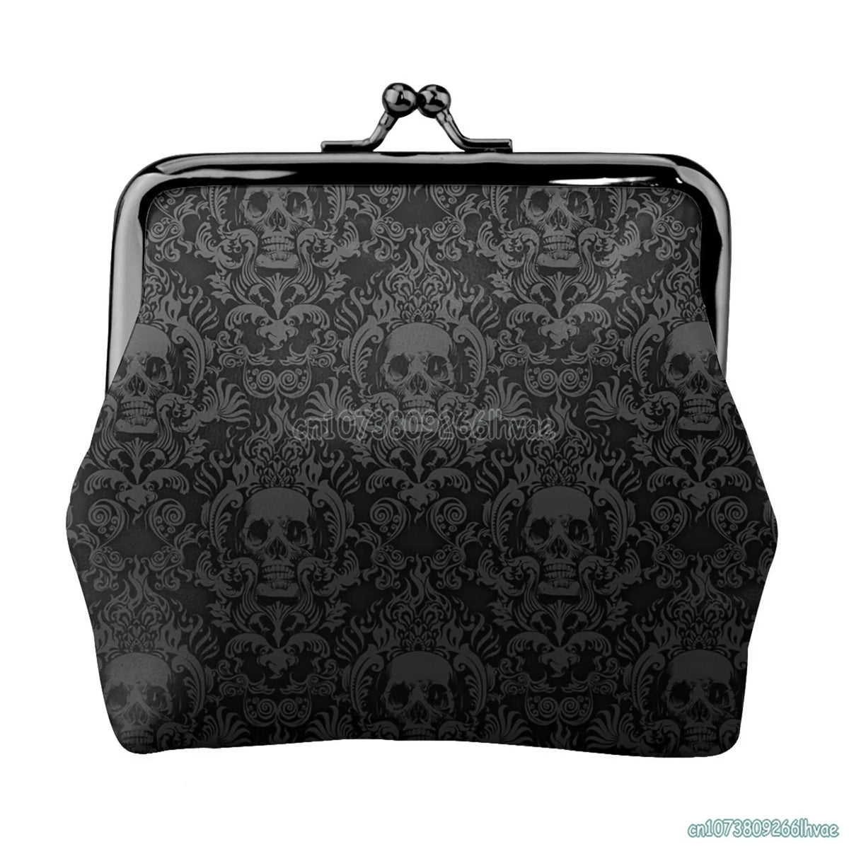 Damask Skull Coin Purse