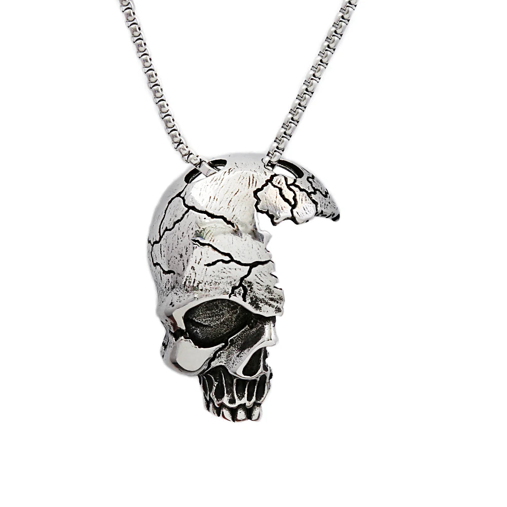 Cracked Skull Necklace