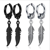 Feather Drop Earrings