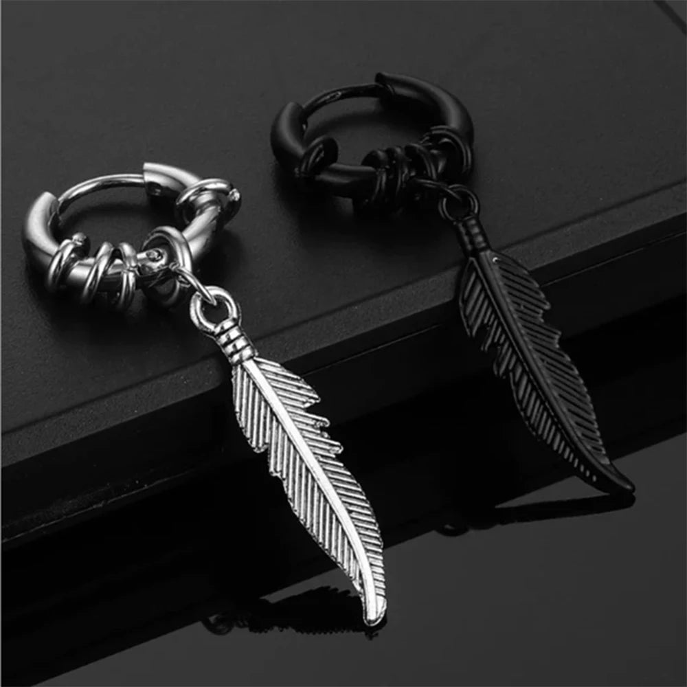 Feather Drop Earrings