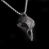 Ornate Crow Skull Necklace