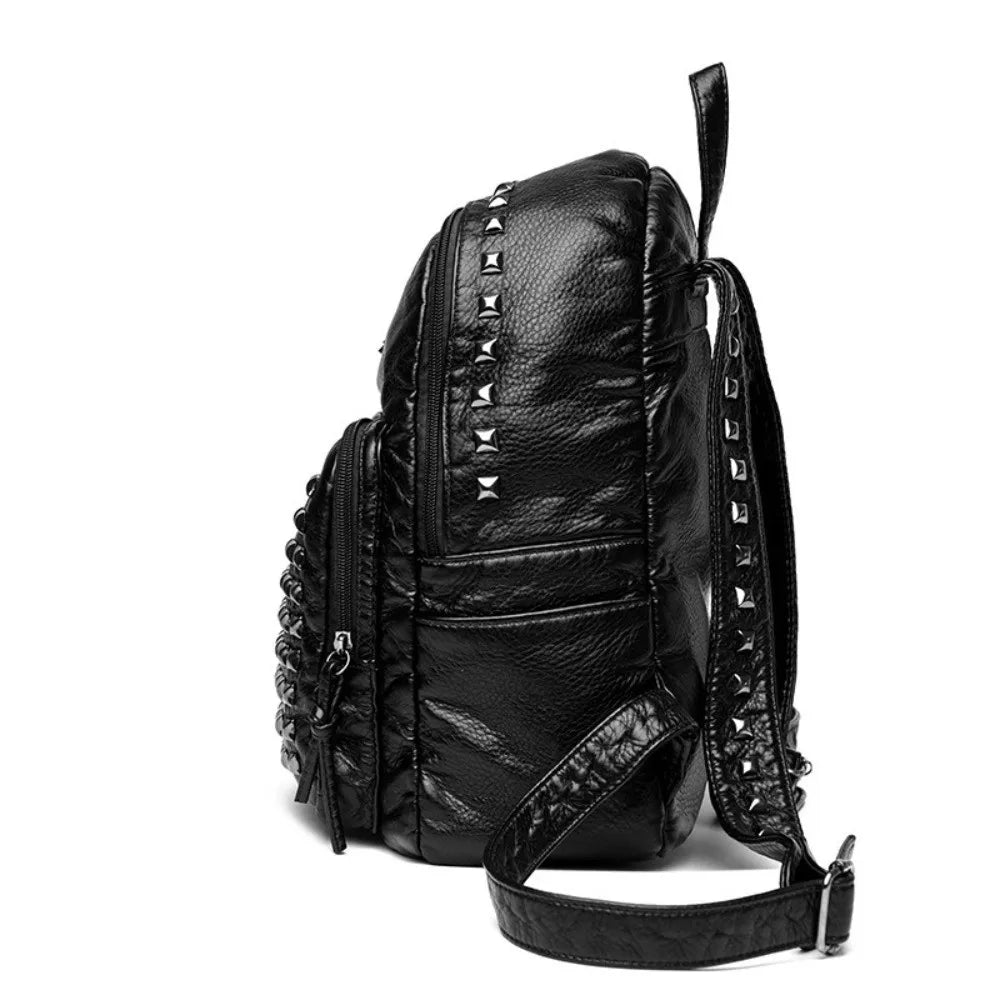 Studded Leather Backpack
