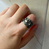 Half Face Skull Ring