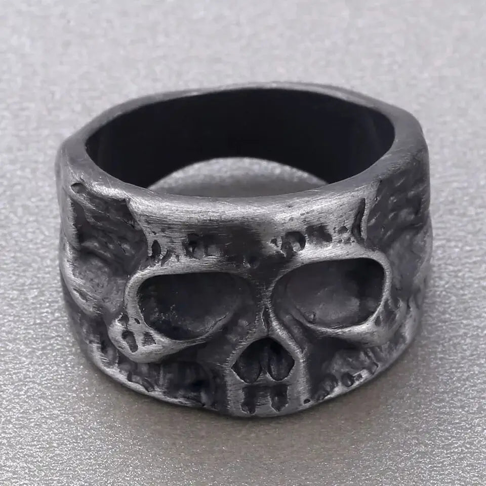 Half Face Skull Ring