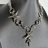 Geometric Spike Chain Necklace