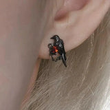 Midnight Crow Guardian Earrings