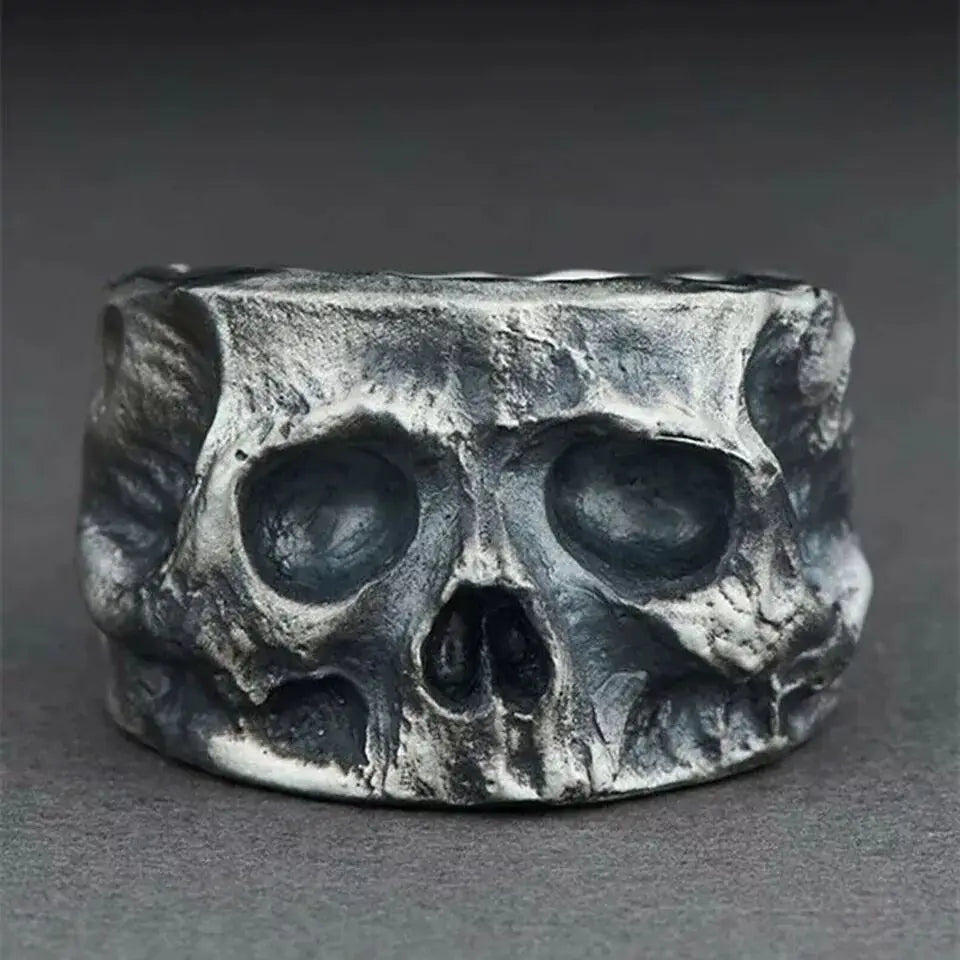 Half Face Skull Ring