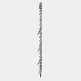 GOTHIC HOUR silver-tone chain necklace featuring pointed spike charms for an alternative punk aesthetic.