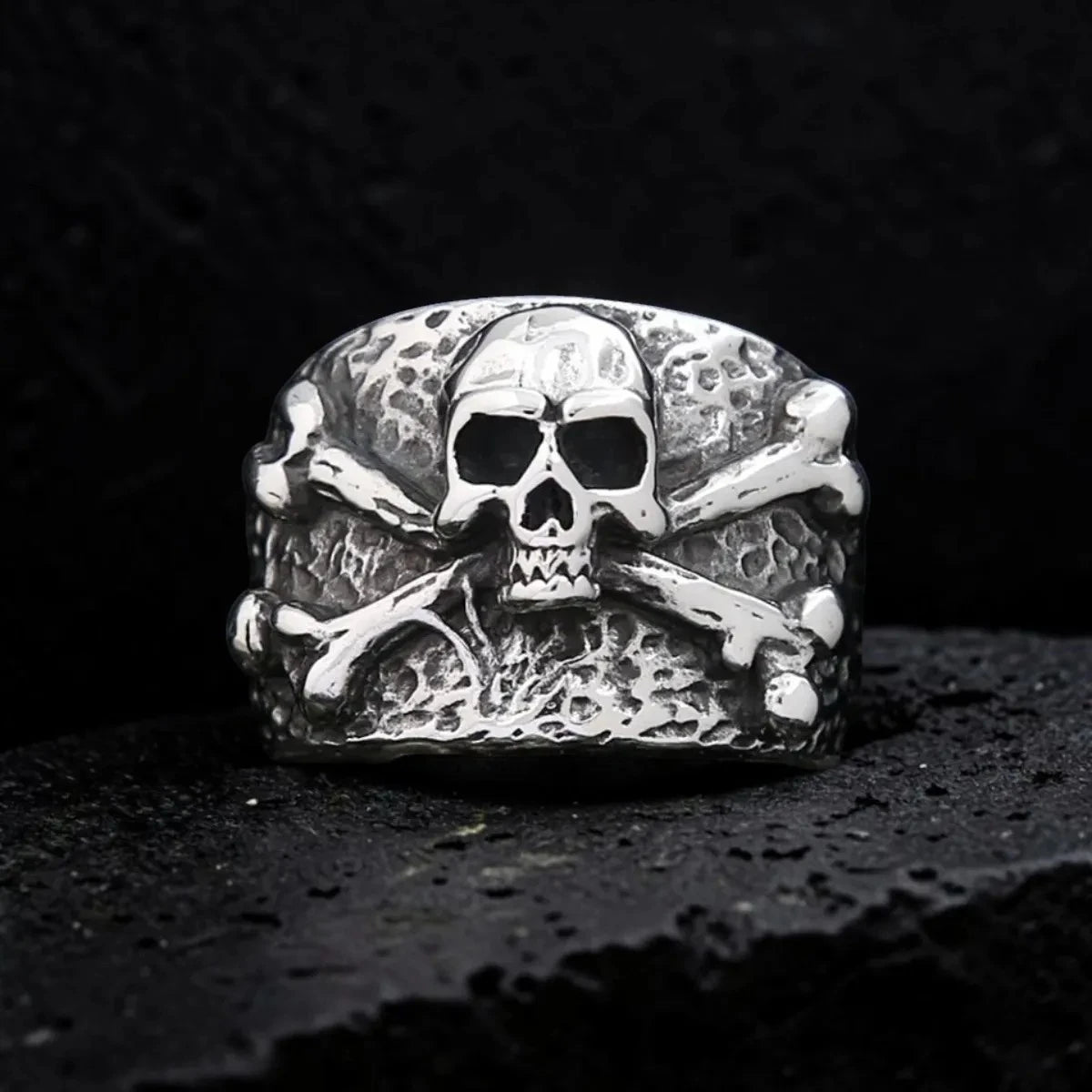 Crossbones Skull Ring